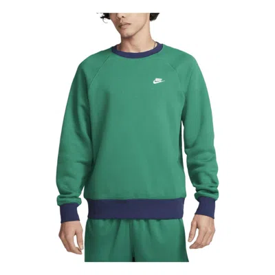 Nike Club Fleece Long-sleeve Raglan Crew Sweatshirt 'green'