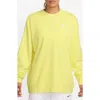 Nike Club Fleece Loose Fit Crewneck Sweatshirt In Yellow