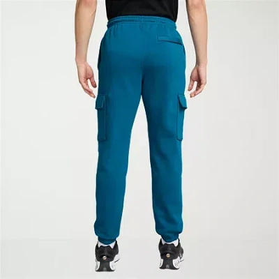 Nike Club Fleece Mens Regular Fit Active Cargo Pant In Blue