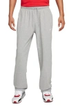 Nike Club Fleece Open Hem Pants In Dk Grey Heather/white