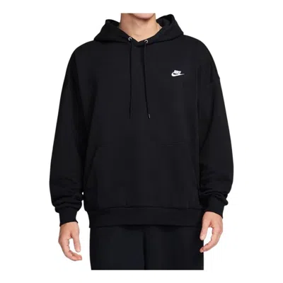 Nike Club French Terry Oversized Hoodie In Black