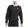 Nike Club Fleece Plush Long Sleeve Lapel Shirt 'black'