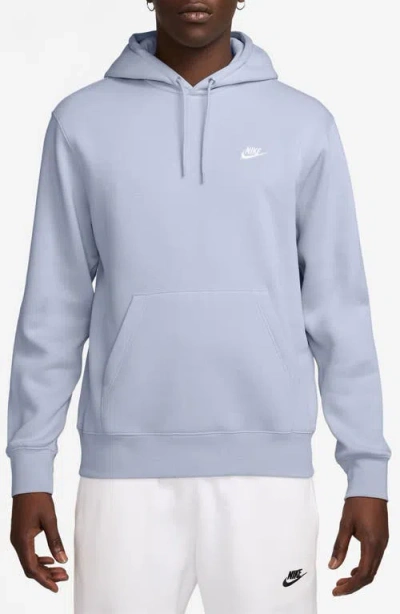 Nike Club Fleece Pullover Hoodie In Gray