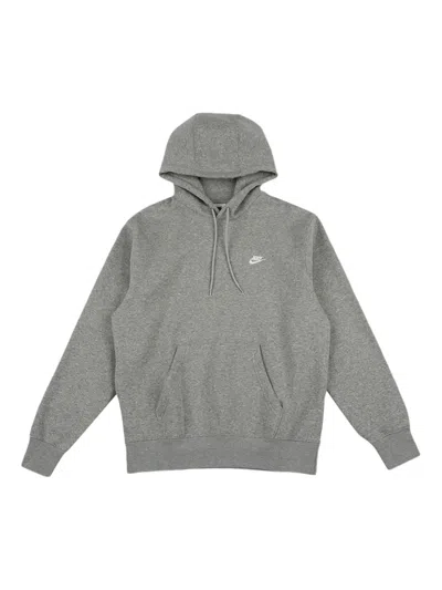 Nike Club Ft Oversized Hd Sweatshirt In Grey Cotton In Gray