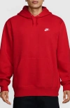 Nike Club Fleece Pullover Hoodie In Red