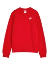Nike Women's  Sportswear Club Fleece Crew-neck Sweatshirt In Red