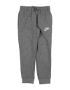 Nike Babies'  Club Fleece Rib Cuff Pant Toddler Boy Pants Grey Size 7 Cotton, Polyester