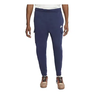 Nike Club Fleece Small Cargo Pants In Blue
