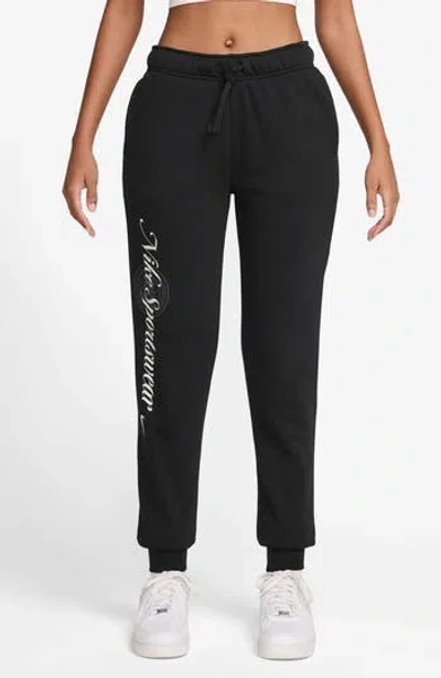 Nike Club Fleece Standard Joggers In Black