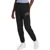 Nike Club Fleece Track Pants In Black/safety Orange