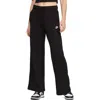 Nike Women's  Sportswear Club Fleece Mid-rise Wide-leg Sweatpants In Black/white