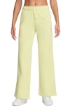 Nike Sportswear Phoenix High Waist Wide Leg Sweatpants In Life Lime/white