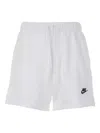 Nike Club Fleece French Terry Shorts In White