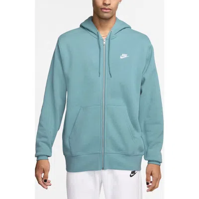 Nike Club Fleece Zip Hoodie In Blue