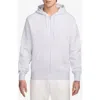 Nike Club Fleece Zip Hoodie In Gray