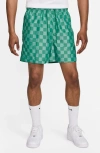 Nike Club Checkers Flow Short Men's Shorts Malachite/white In Green