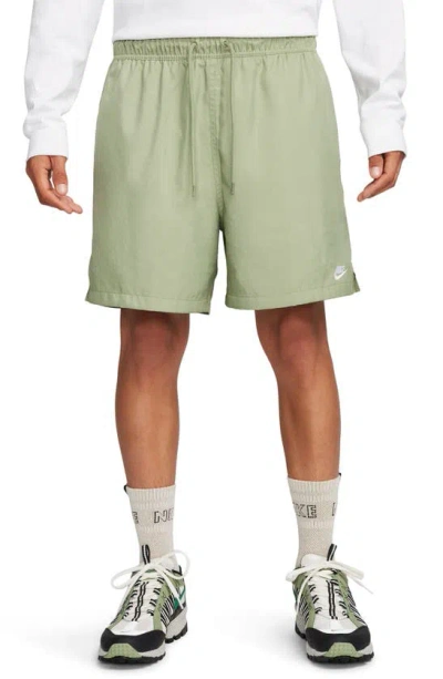 Nike Club Flow Drawstring Twill Shorts In Green