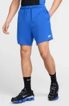 Nike Club Flow Mesh Athletic Shorts In Blue