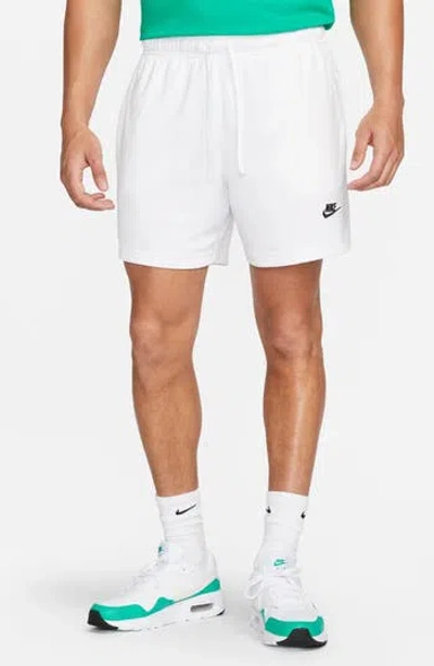 Nike Club Flow Mesh Shorts In White