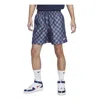Nike Men's Club Flow Checker Logo Shorts In Blue
