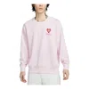 Nike Club French Terry Crew Neck Sweatshirt Asia Sizing 'pink Foam'