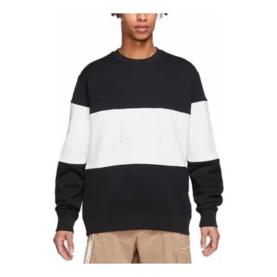 Nike Club+ French Terry Crew Neck Sweatshirt 'black White'