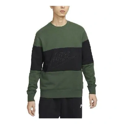 Nike Club+ French Terry Crewneck Sweatshirt 'green Black'