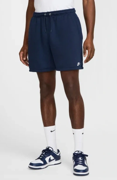 Nike Club French Terry Flow Shorts In Blue