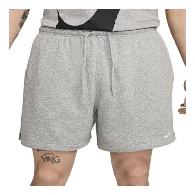 Nike Club French Terry Flow Shorts 'dark Grey Heather' In Gray