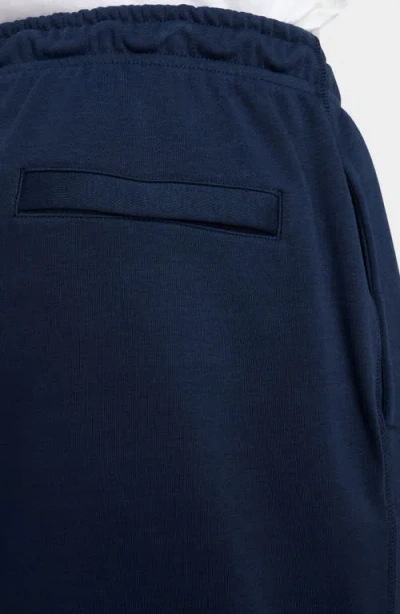 Nike Club French Terry Flow Shorts In Obsidian/white
