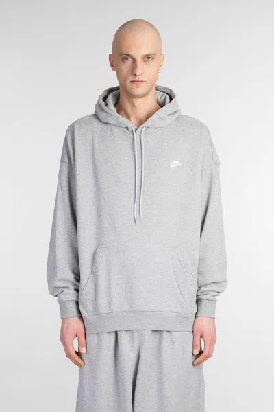 Nike Club Ft Oversized Hd Sweatshirt In Gray