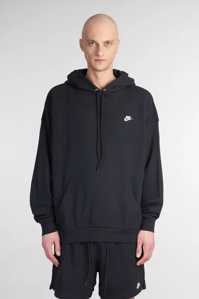 Nike Club Ft Oversized Hd Sweatshirt In Black Cotton