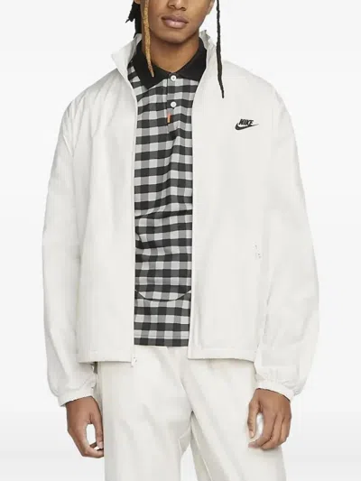 Nike Club+ Full-zip Logo Jacket In White