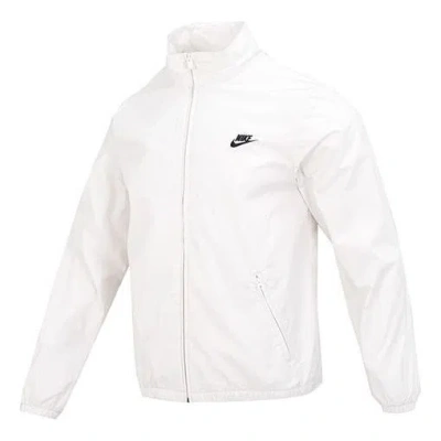 Nike Club+ Full-zip Woven Jacket In White