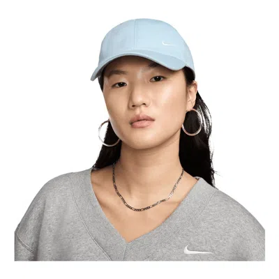 Nike Club Fz5698-440 Women's Light Blue Adjustable Unstructured Cap Srt136 In Brown