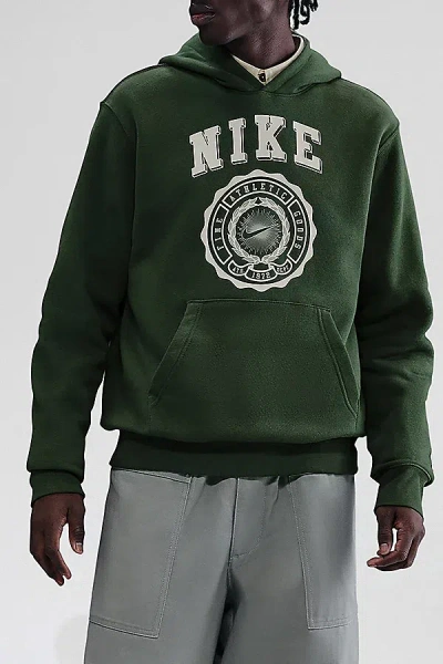 Nike Club Graphic Pullover Hoodie Sweatshirt In Sea Fir/summit White, Men's At Urban Outfitters In Green