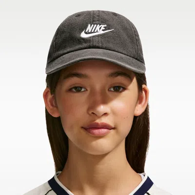 Nike Club Kids' Unstructured Denim Cap In Gray