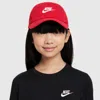 Nike Club Kids' Unstructured Futura Wash Cap In Red