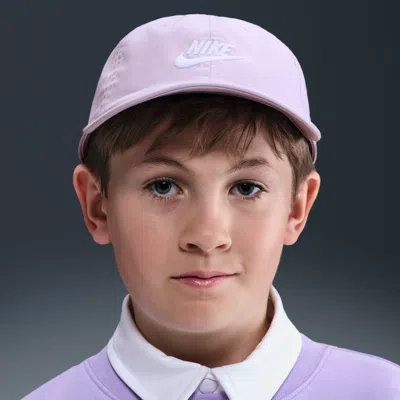 Nike Club Kids' Unstructured Futura Wash Cap In Purple