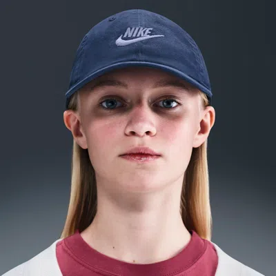 Nike Club Kids' Unstructured Futura Wash Cap In Blue