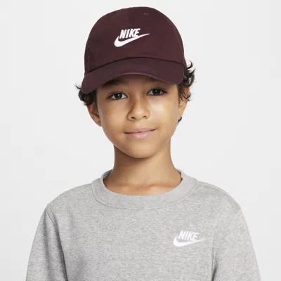 Nike Club Kids' Unstructured Futura Wash Cap In Red