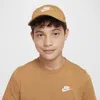 Nike Club Kids' Unstructured Futura Wash Cap In Brown