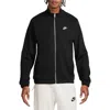 Nike Men's Club Knit Jacket In Black/black/white
