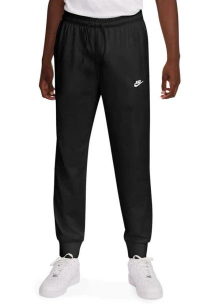 Nike Club Knit Joggers In Black/ White