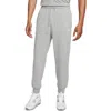 Nike Sportswear Club Tapered Logo-embroidered Cotton-jersey Sweatpants In Dk Grey Heather/white