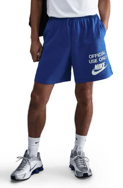 Nike Club Knit Shorts In Blue