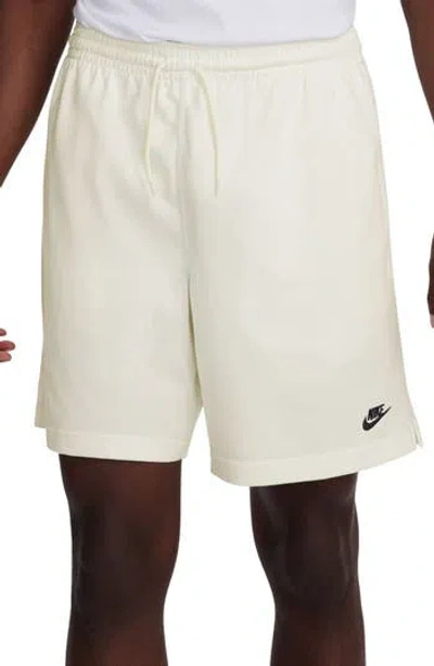 Nike Club Knit Shorts In Sail/black