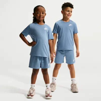 Nike Club Little Kids' 2-piece Knit Shorts Set In Blue