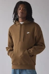 Nike Men's Club Fleece Premium Embroidered Pullover Hoodie In Brown