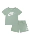 Nike Club Logo-print Jersey Shorts Set In Green